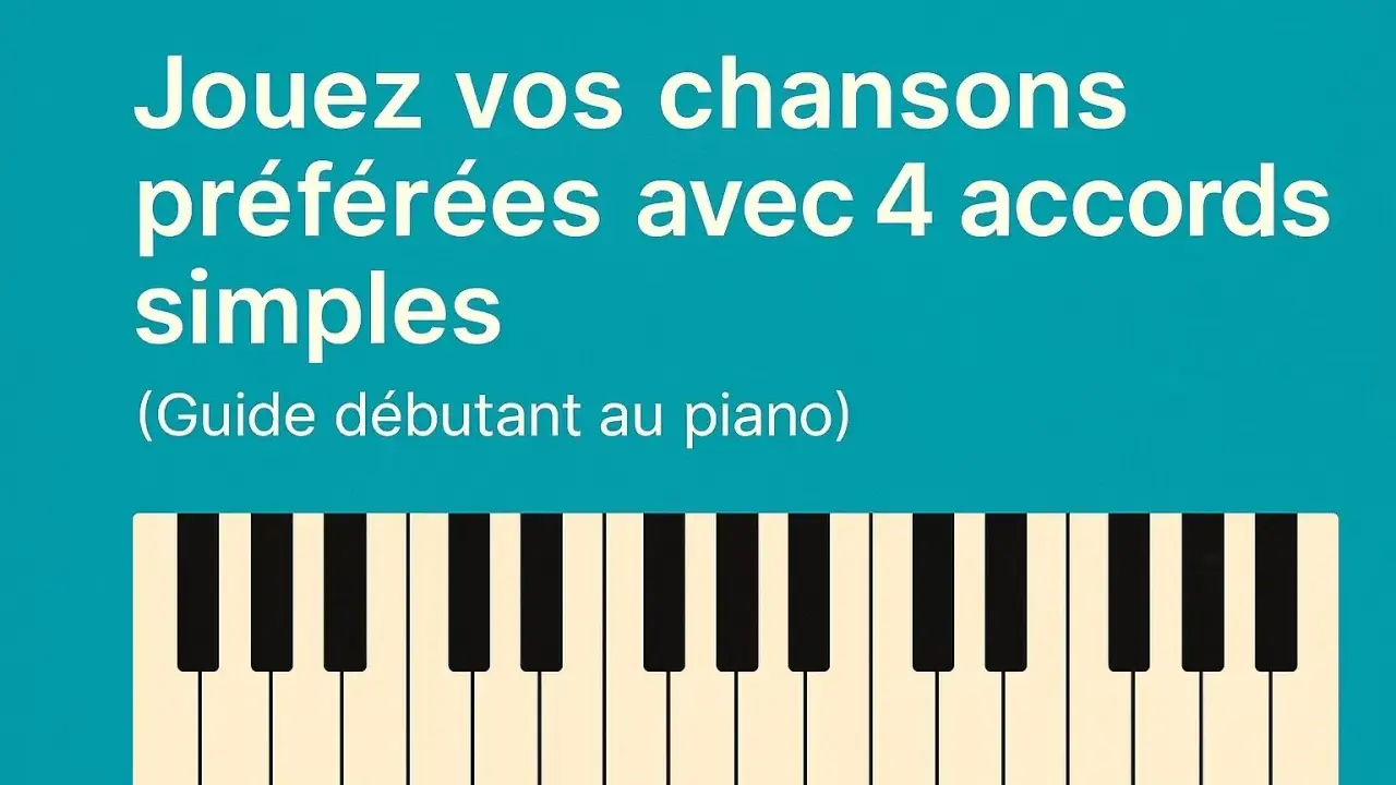 Jouez vos chansons préférées avec 4 accords simples au piano. Guide pour débutants.