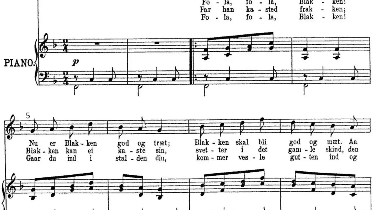 Partition de musique avec des notes et des paroles en français.