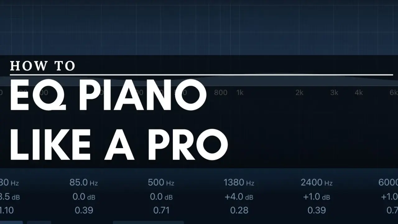 Égaliseur graphique montrant les réglages pour un piano mixage.