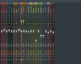 Tableau de mixage avec pistes nommées : "entrée midi", "Vocals", "Drums", "Piano", "Cello", "Electrode", "Machine", "Padilion", "Eurogate", "Swirling", "Rivendell", "Slow Stars", "Lumeria", "Decadent".