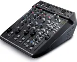 Table de mixage enregistrement multipiste Solid State Logic SIX, avec ses potentiomètres colorés et ses faders pour un contrôle précis du son.