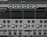 Interface du logiciel luna shape, avec des contrôles pour un instrument virtuel de basse.