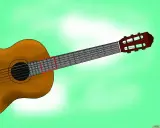 Manche de guitare avec un accord si 7 encadré en rouge.
