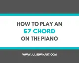 Apprenez à jouer l'accord E7 au piano. Tutoriel pour maîtriser cet accord essentiel.