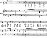 Partition de musique avec des notes et des paroles en français.