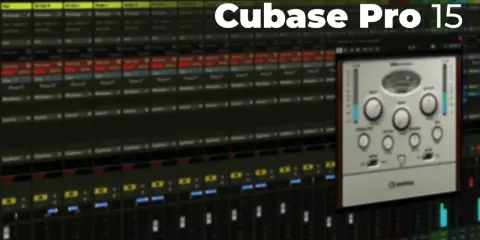 Interface de Cubase Pro 15 avec un plugin de compresseur, idéal pour une eq dynamique.