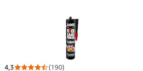 Tube de colle Sader Fixer Sans Percer Turbo, un vrai compresseur de collage pour des fixations extrêmes.