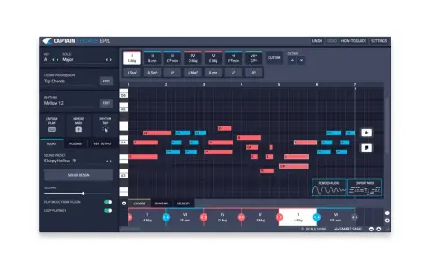 Un accord magique se crée dans ce logiciel de composition musicale, avec des notes et des rythmes qui s'assemblent.