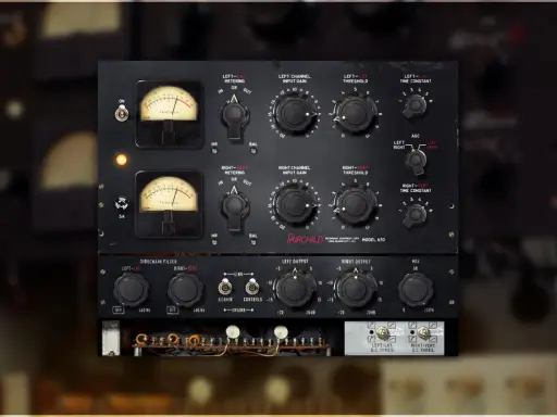 Le panneau de contrôle du légendaire compresseur Fairchild 670, avec ses VU mètres, ses potentiomètres et ses interrupteurs.