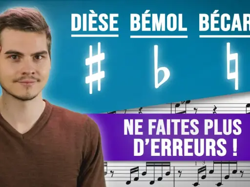 Un homme pense à la **bécarre musique**, dièse et bémol. Il est temps de ne plus faire d'erreurs !