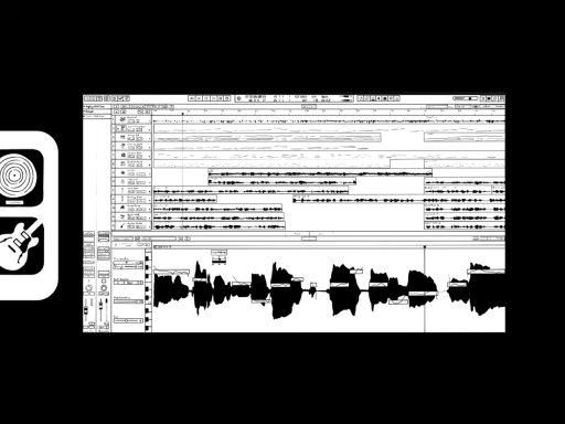 Interface d'un logiciel de production musicale, montrant des pistes audio et des formes d'onde. Un univers de musique créativité.