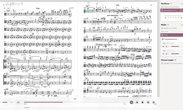 Partition de violon annotée, idéale pour une application lecture partition gratuite. Des indications manuscrites enrichissent la partition.