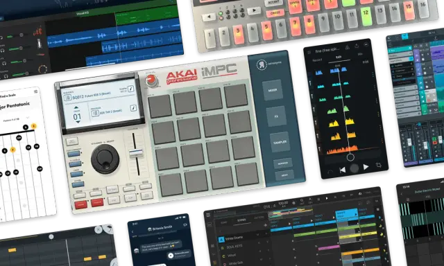 Diverses applications pour faire de la musique : DAW, beatmaker, accordeur, et plus encore.