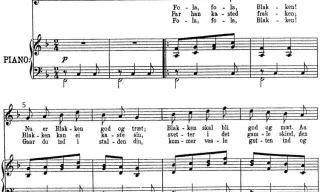 Partition de musique avec des notes et des paroles en français.