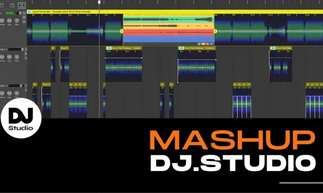 Interface de production musicale avec des formes d'onde audio. Idéal pour la formation beatmaker et le mixage.