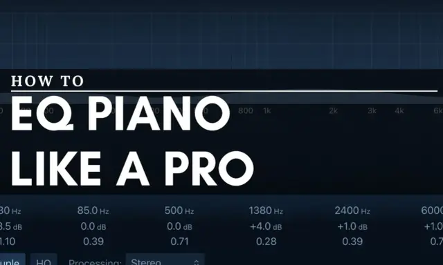Égaliseur graphique montrant les réglages pour un piano mixage.