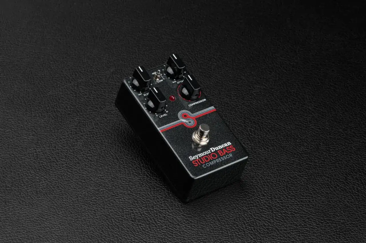 Pédale Seymour Duncan Studio Bass Compressor, le meilleur compresseur basse pour un son parfait.
