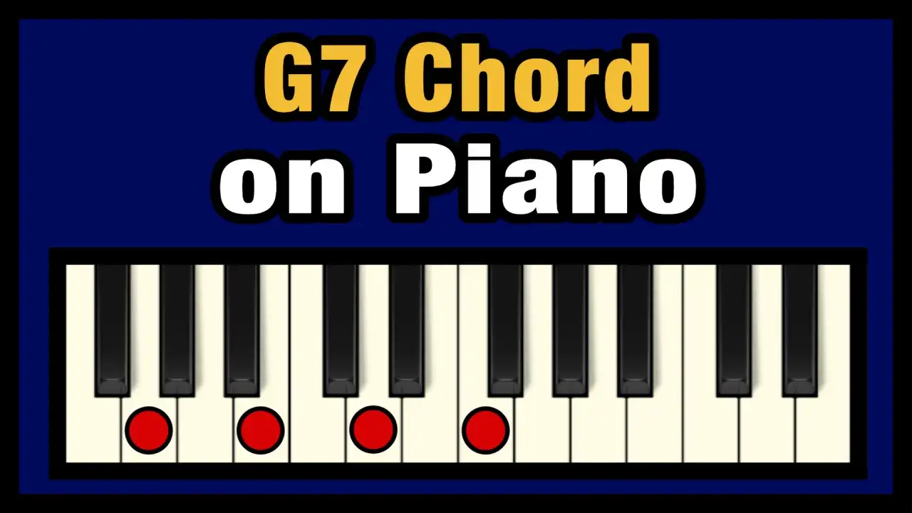 Le sol 7 piano est illustré par des points rouges sur les touches d'un clavier.