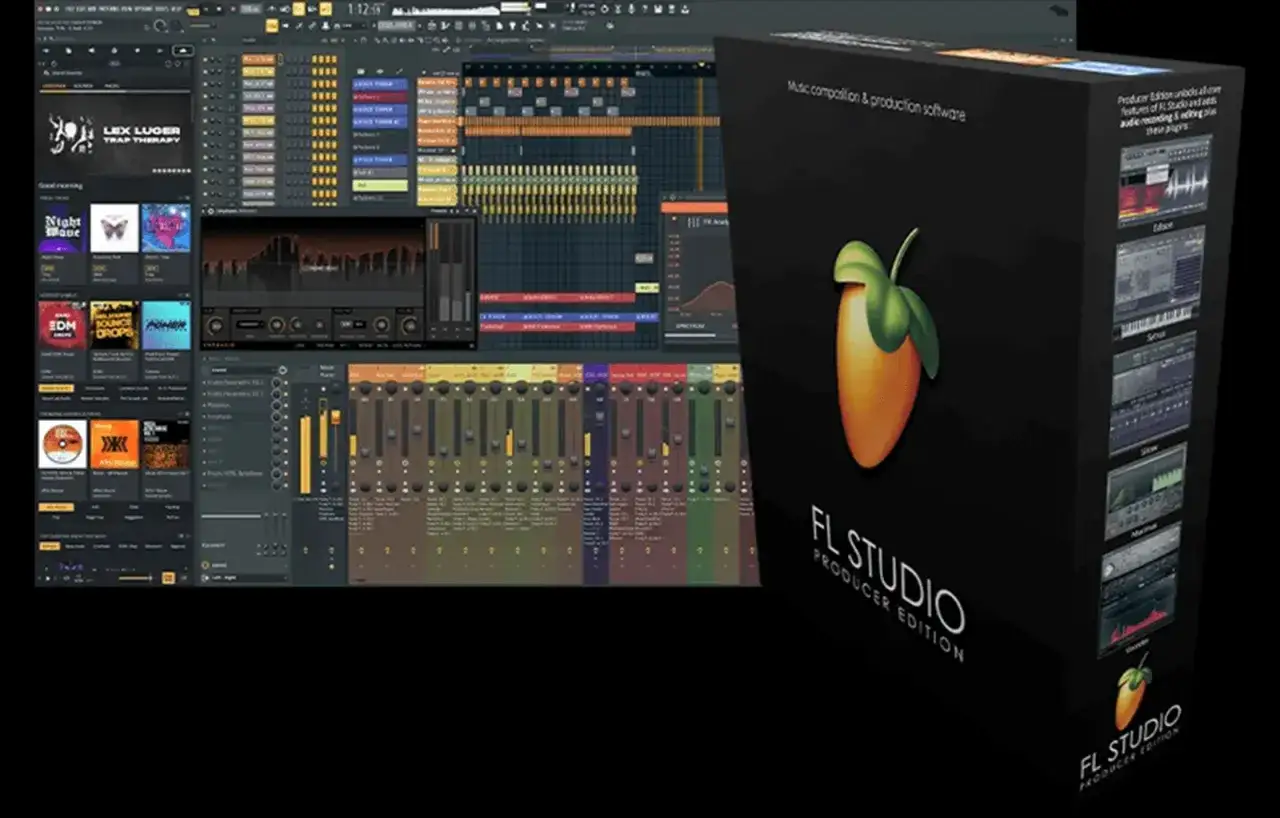 Interface de FL Studio, logiciel de production musicale. Un tuto pour créer vos sons.